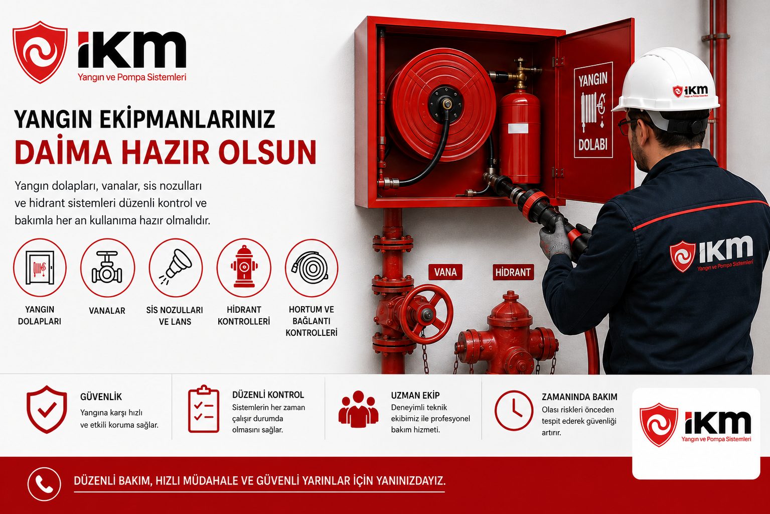 Yangın Dolabı, Vanalar ve Hidrant Kontrol Sürecimiz