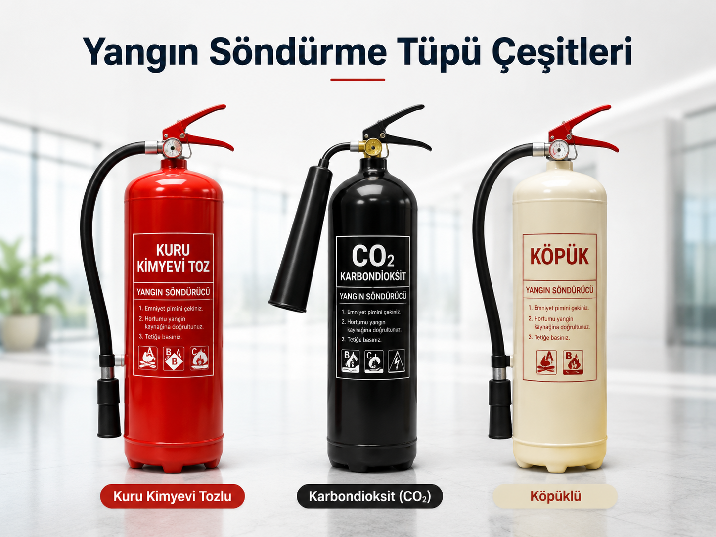 Yangın Söndürme Tüpü Çeşitleri Nelerdir?