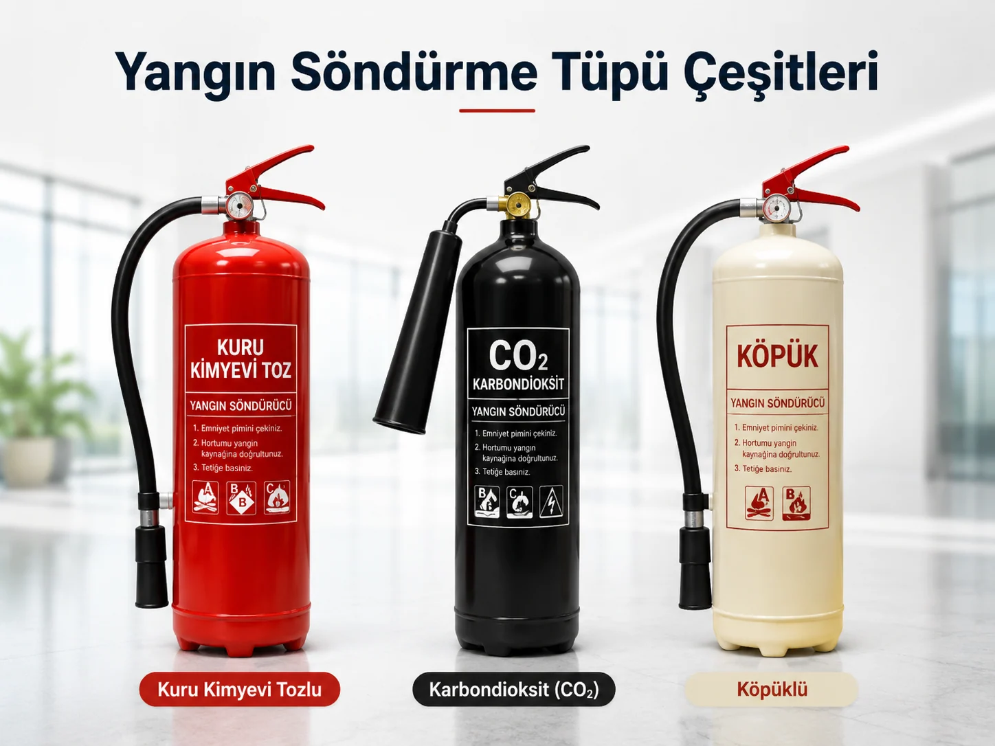 Yangın Söndürme Tüpü Çeşitleri Nelerdir?